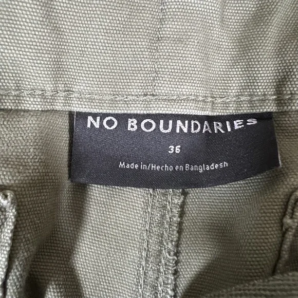 Vintage Y2K No Boundaries Cargo Pants Men 34x31 Olive Green Paratropper Baggy - Picture 6 of 9